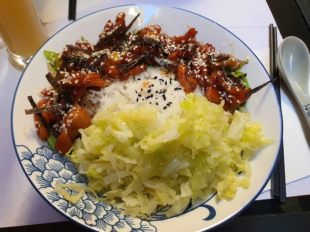 poulet laqué 蜜汁鸡盖饭